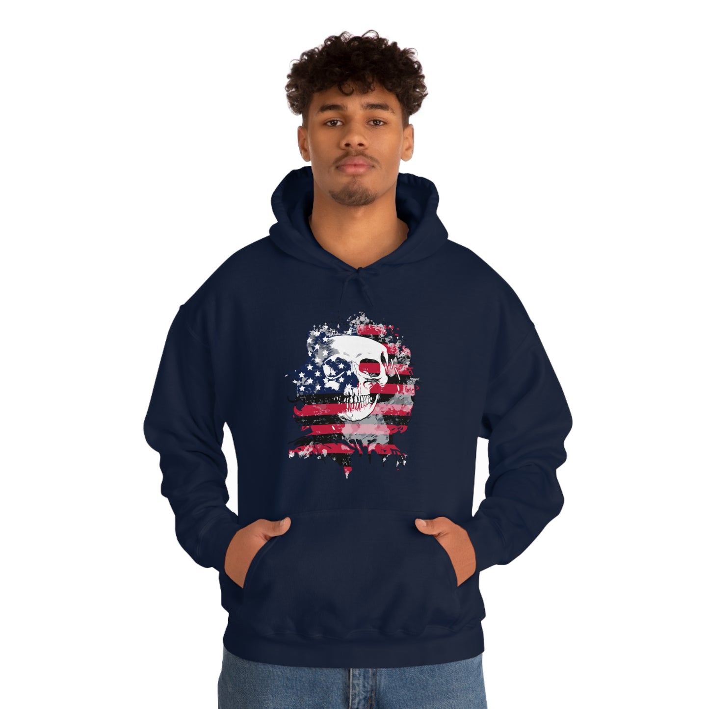 Skull and Flag Unisex Heavy Blend™ Hooded Sweatshirt