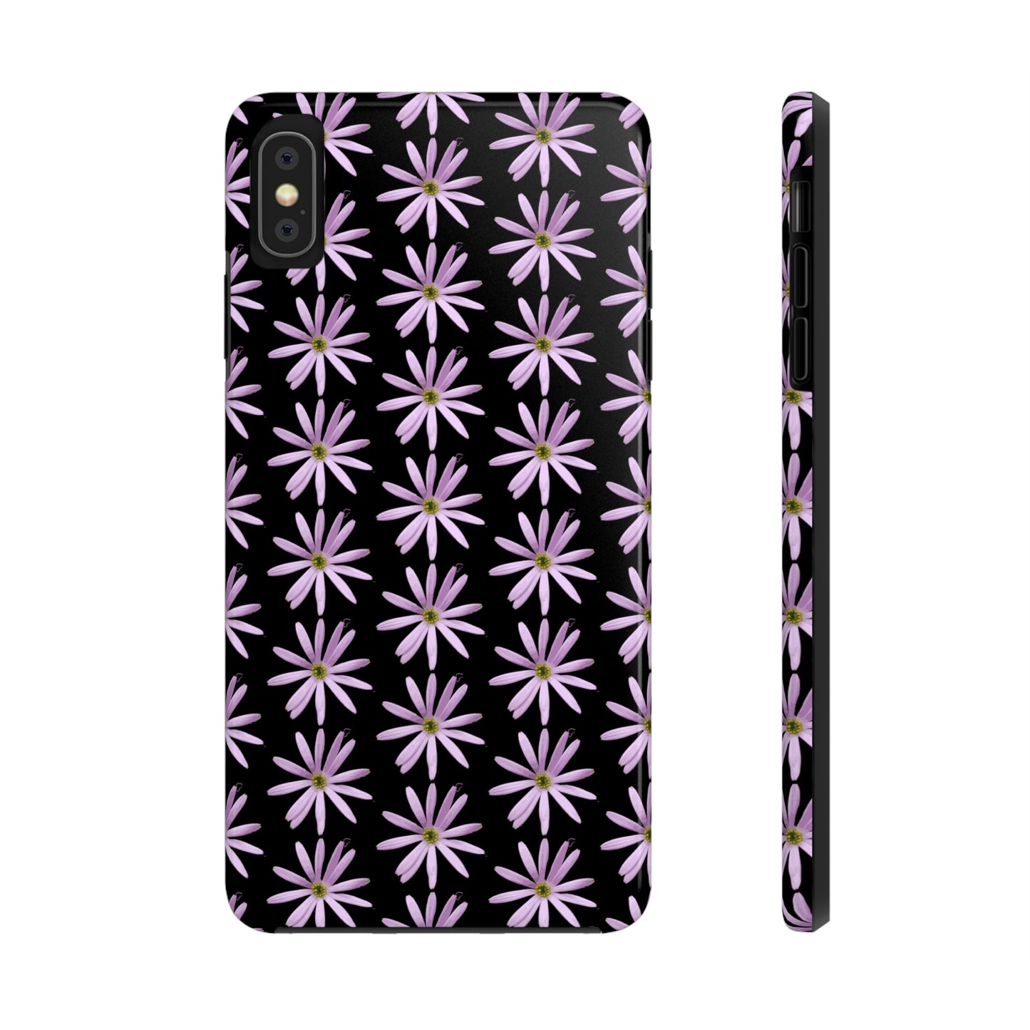 Aster Black Tough Phone Case