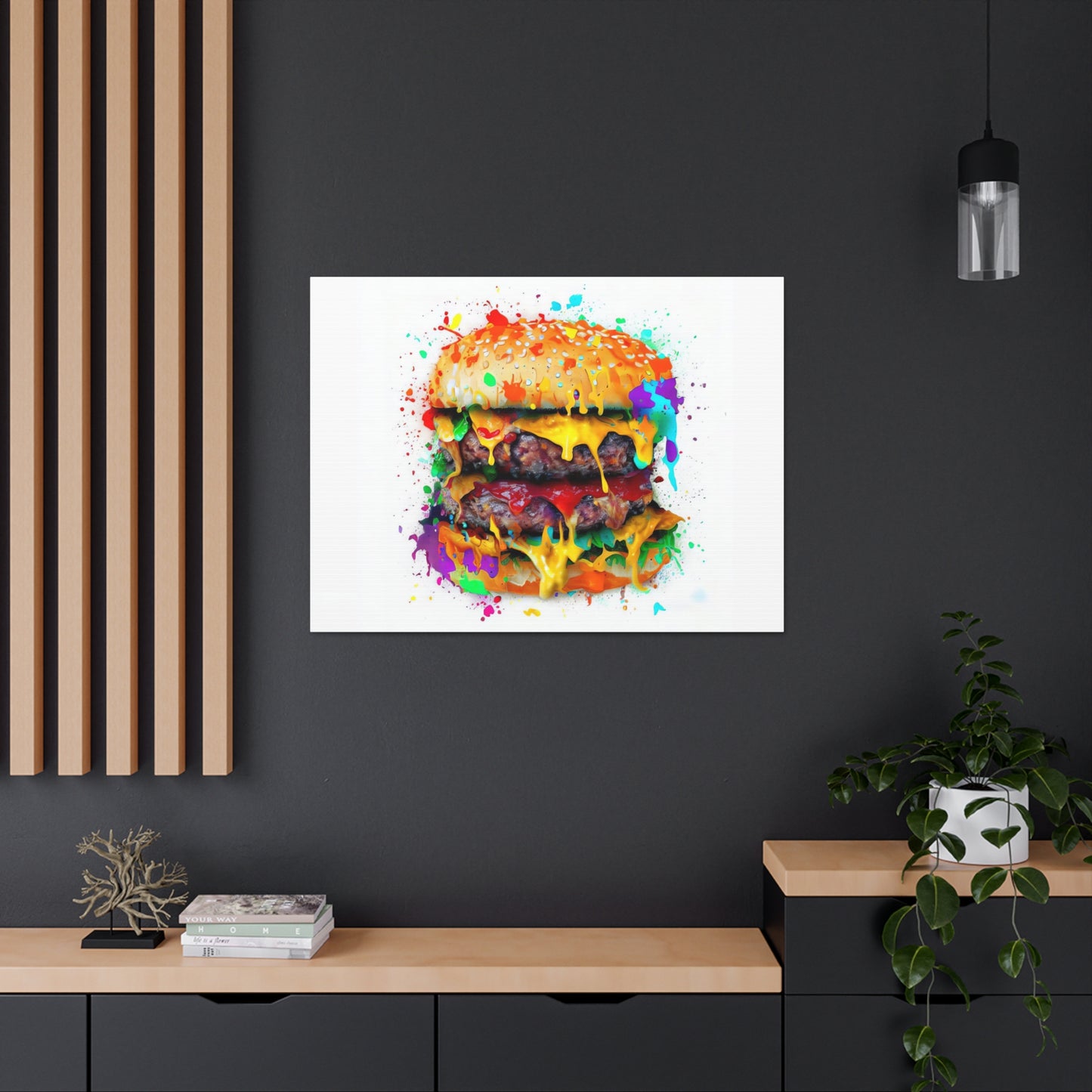 Double Cheese Burger  - Canvas Wall Art