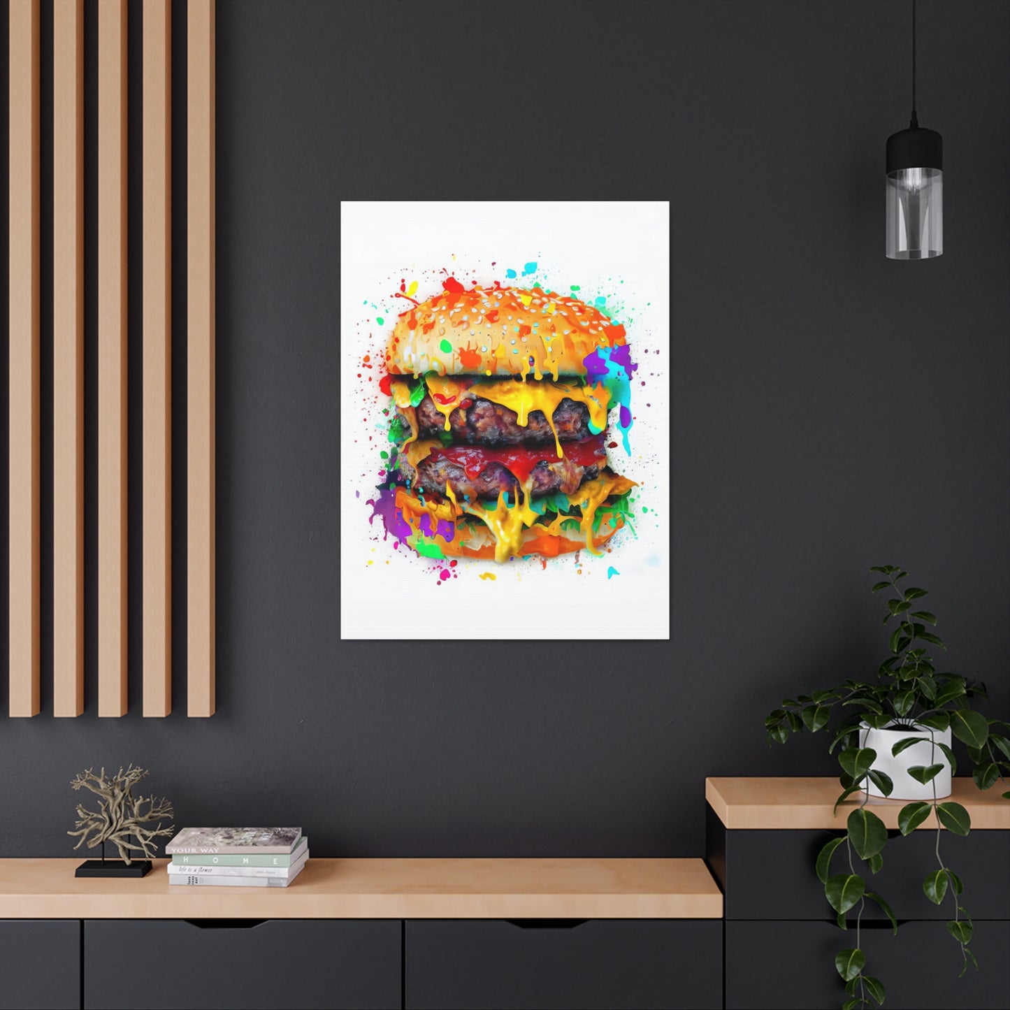 Double Cheese Burger  - Canvas Wall Art