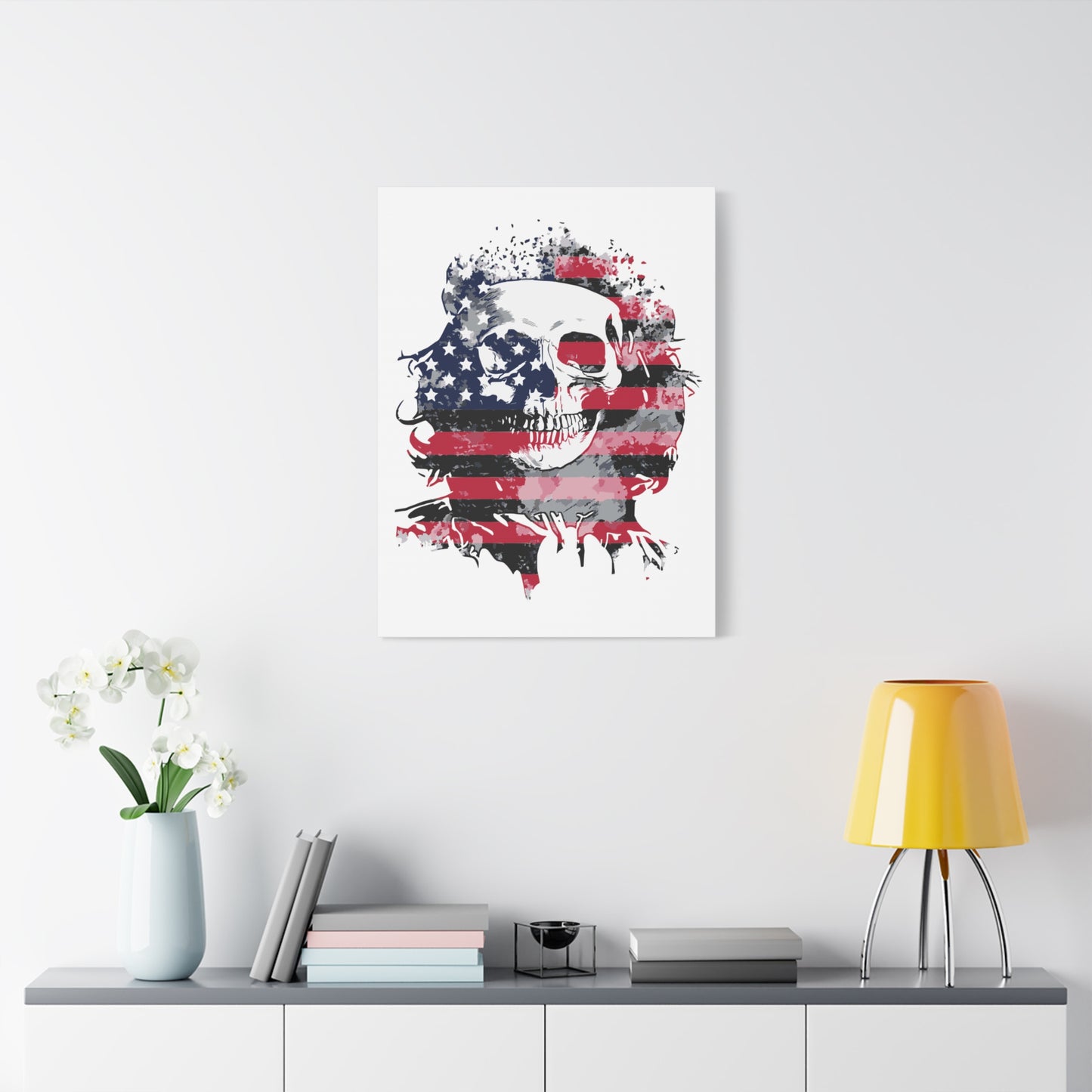 Skull and Flag Matte Canvas, Stretched, 1.25"