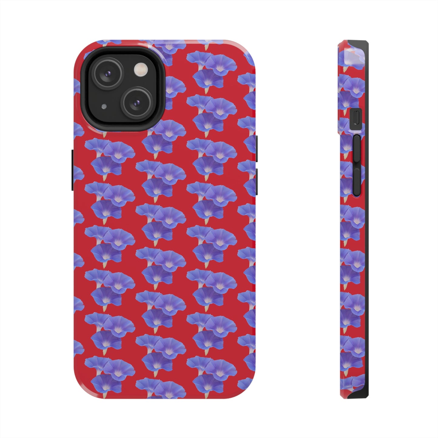 Purple Morning Glory Red Tough Phone Case