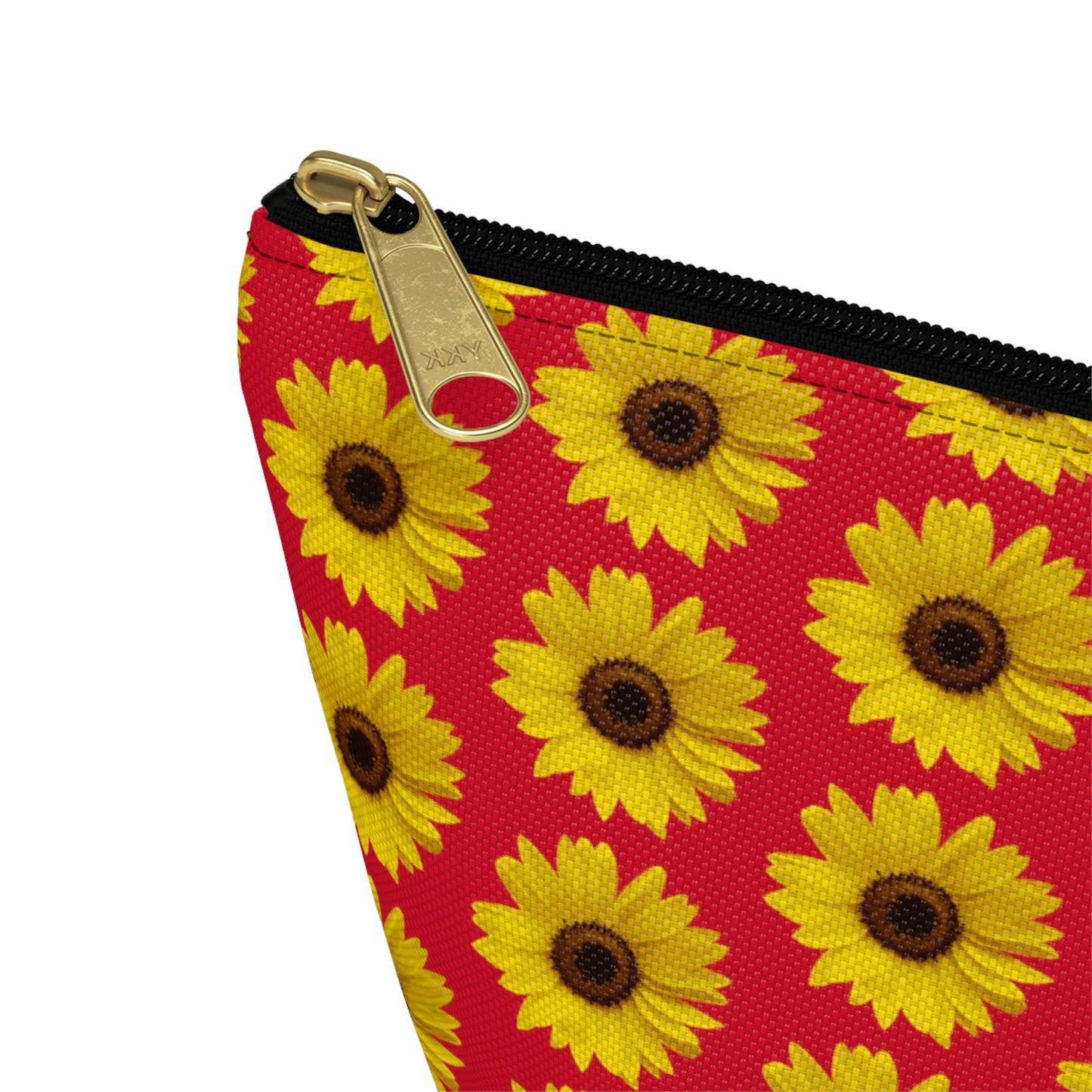 Sunflower Red Accessory Pouch w T-bottom