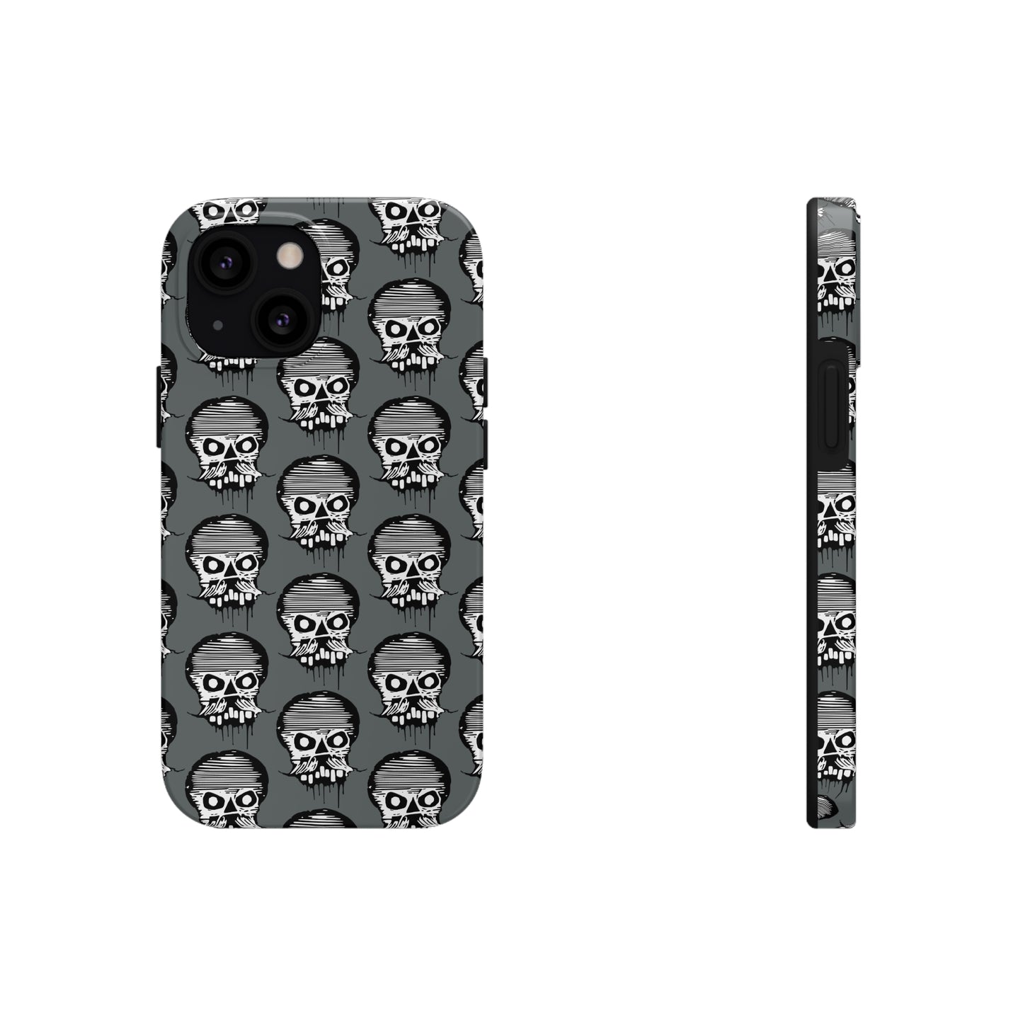 Skull Grey Tough Phone Case