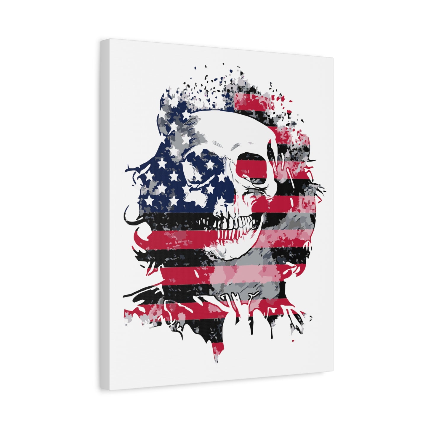 Skull and Flag Matte Canvas, Stretched, 1.25"