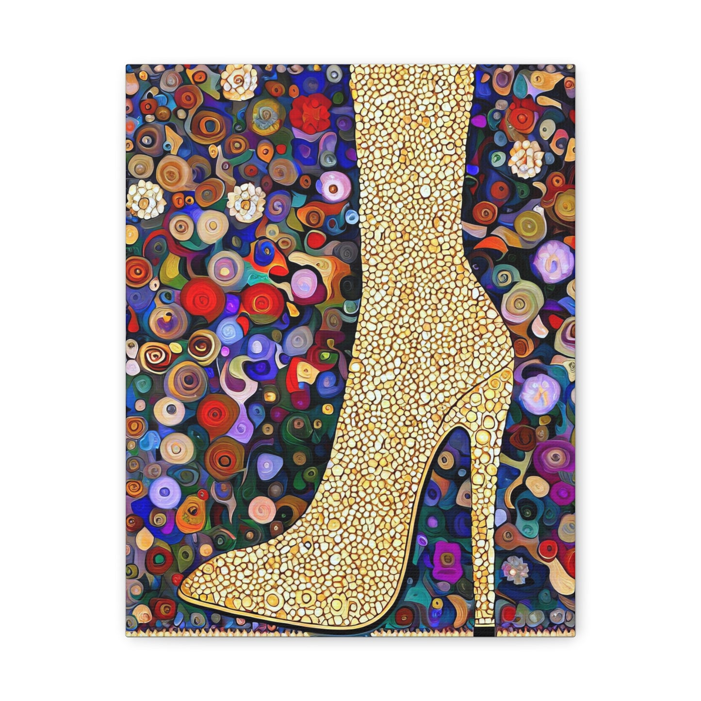 Gold Shoe  - Canvas Wall Art