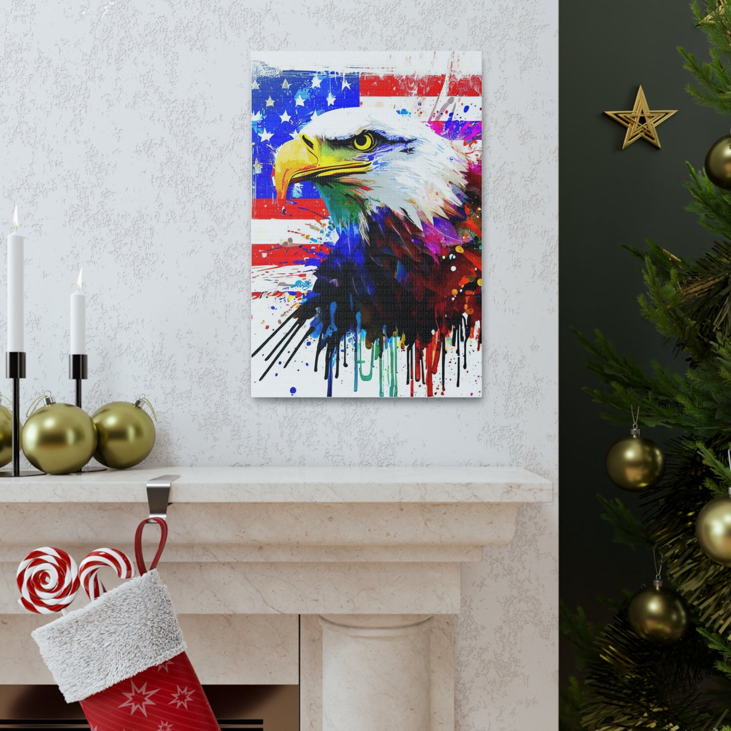 American Eagle Flag  - Canvas Wall Art