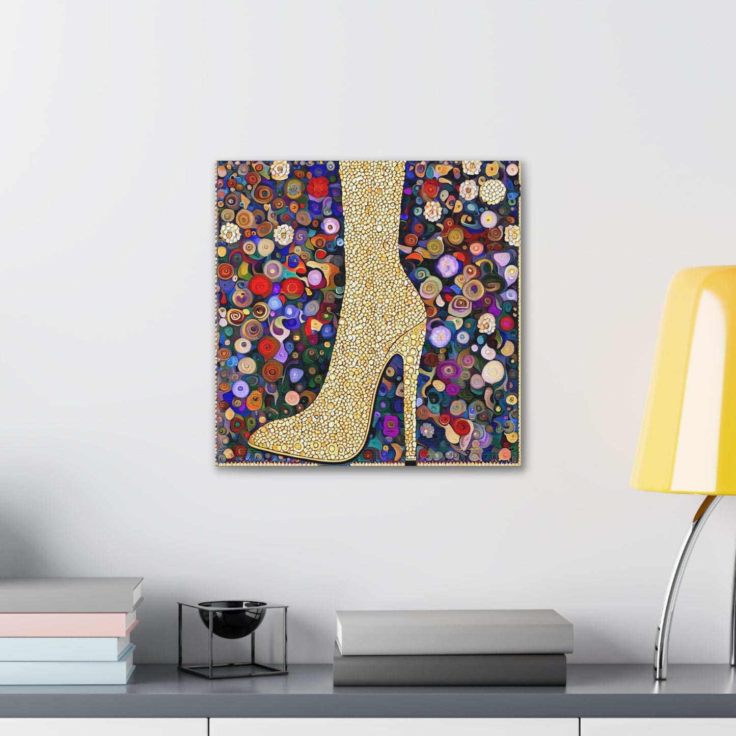 Gold Shoe  - Canvas Wall Art