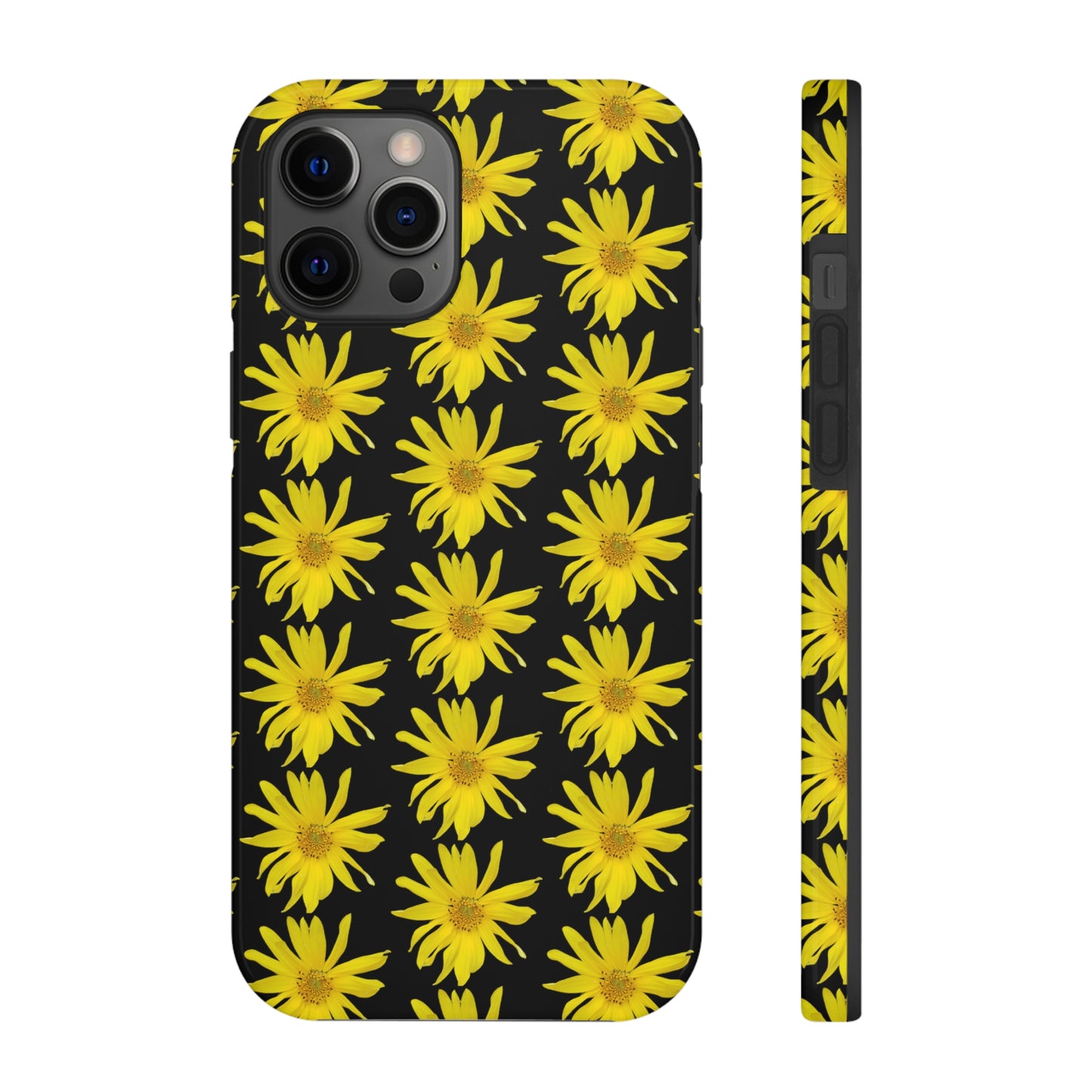 Wild Sunflower Black Tough Phone Case