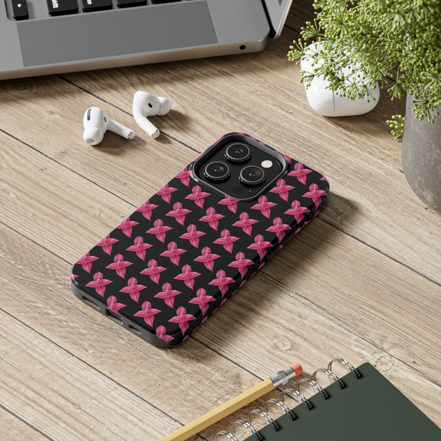 Coleus Black Tough Phone Case