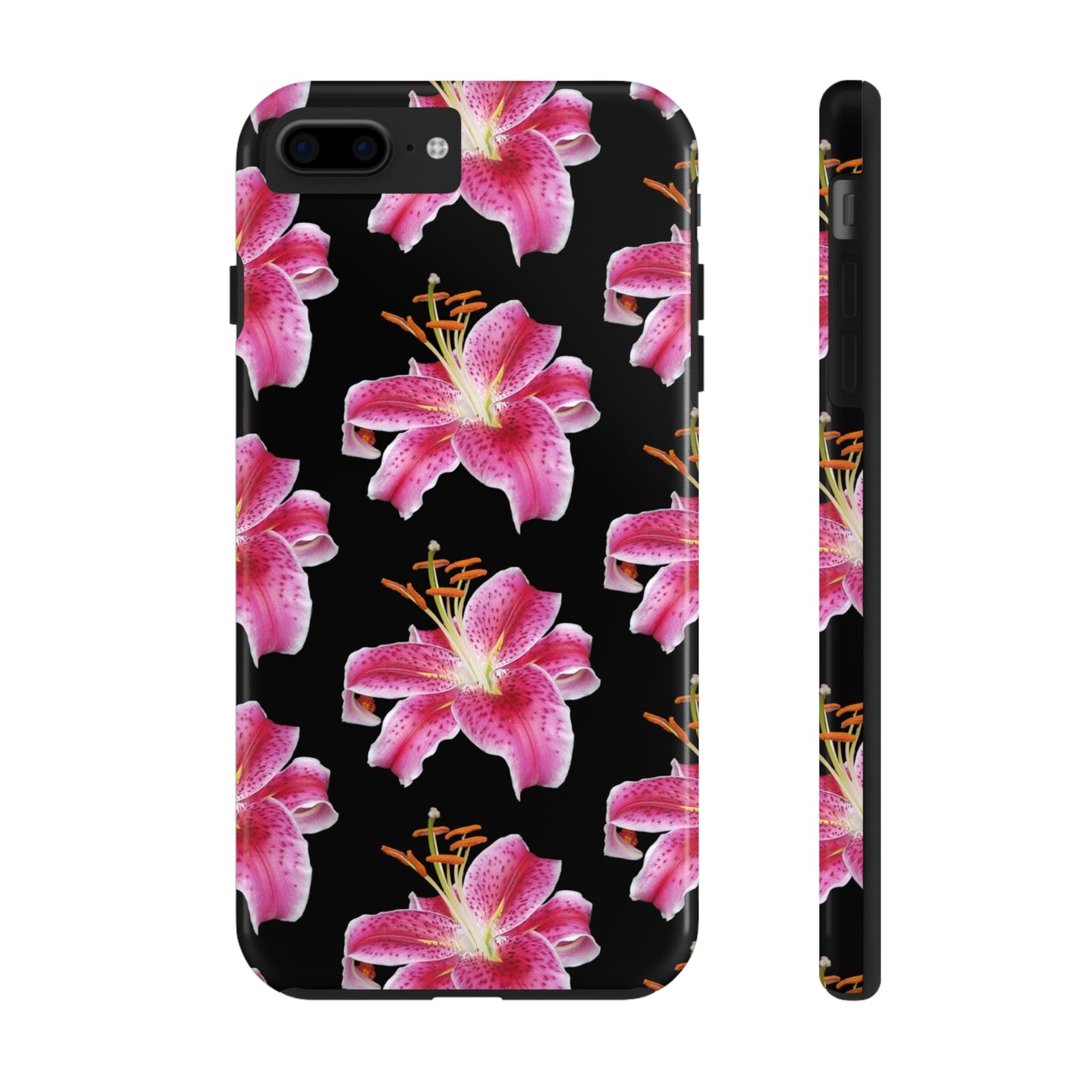 Stargazer Lily Black Tough Phone Case