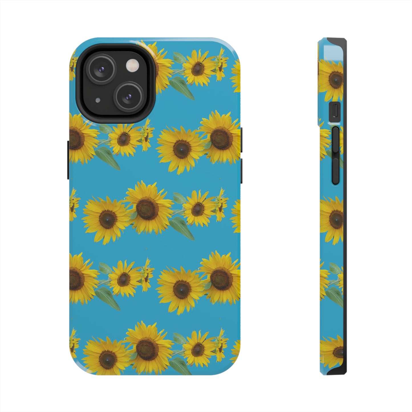 Sunflower Cluster Turquoise Tough Phone Case