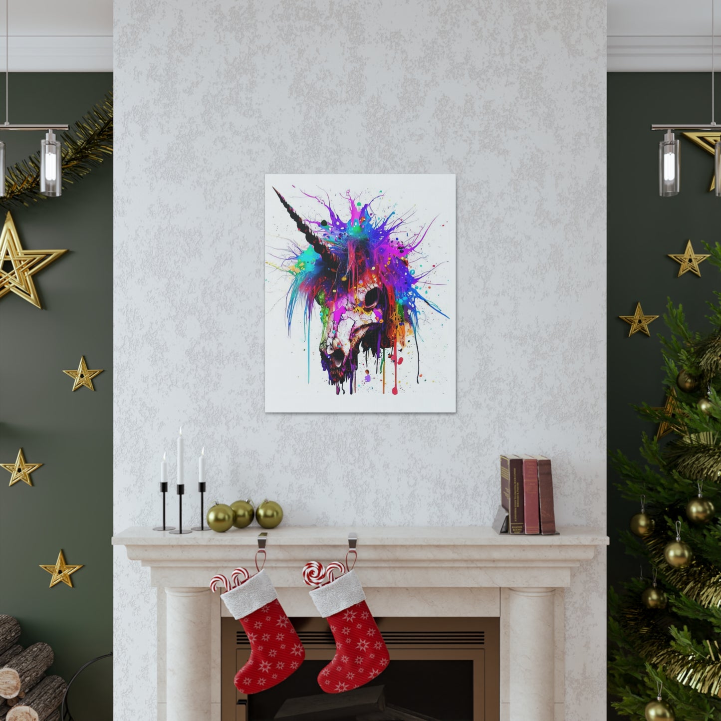 Unicorn Skull - Canvas Wall Art