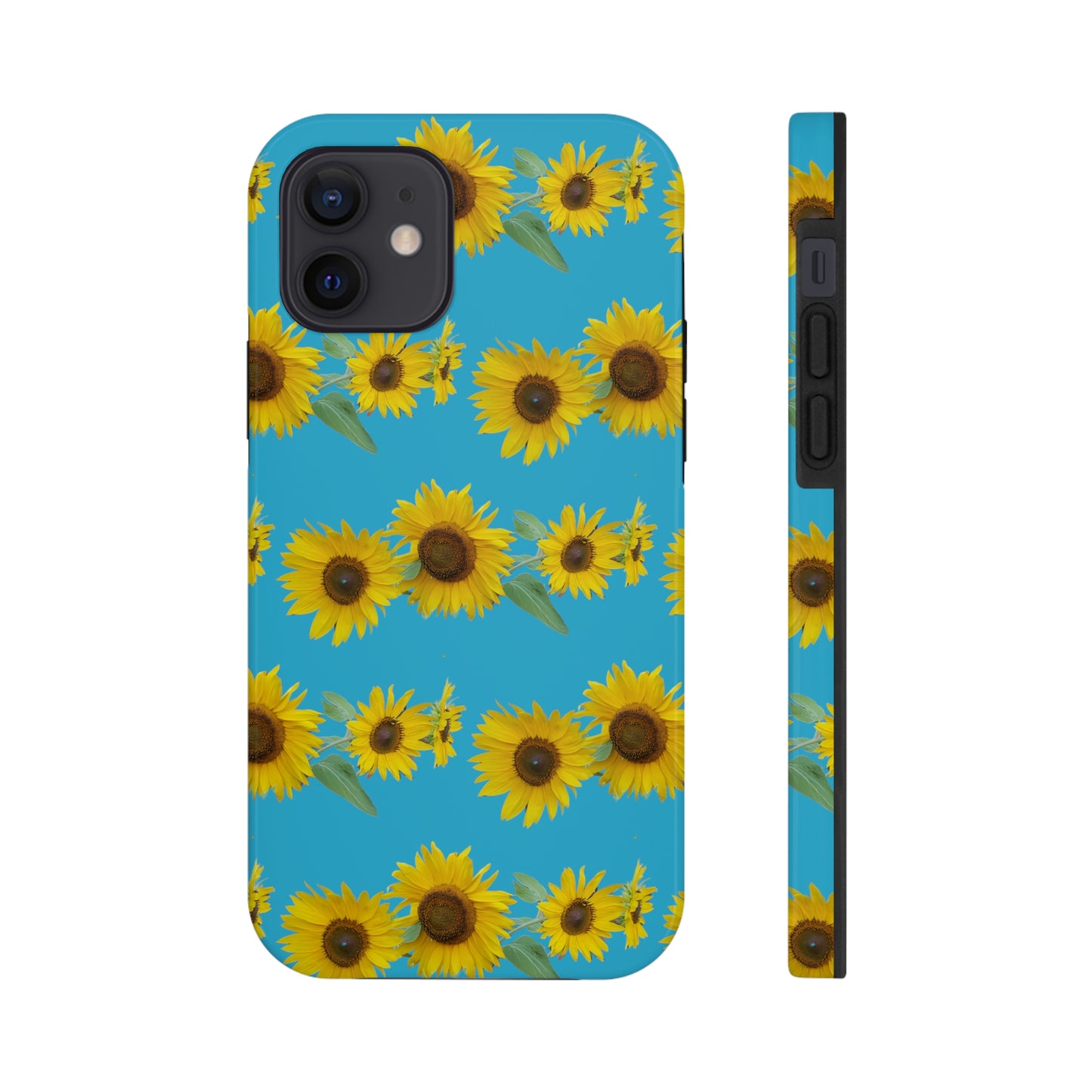 Sunflower Cluster Turquoise Tough Phone Case