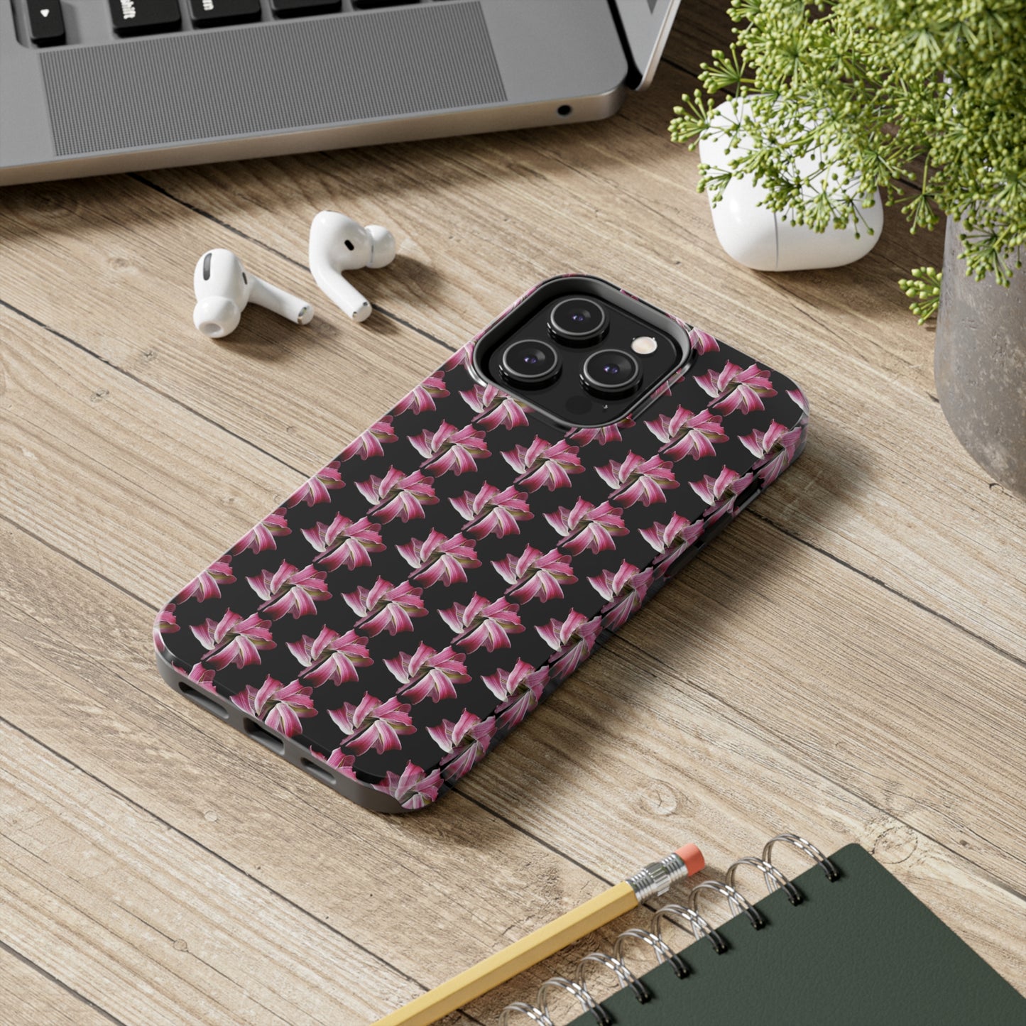 Morning Lily Black Tough Phone Case