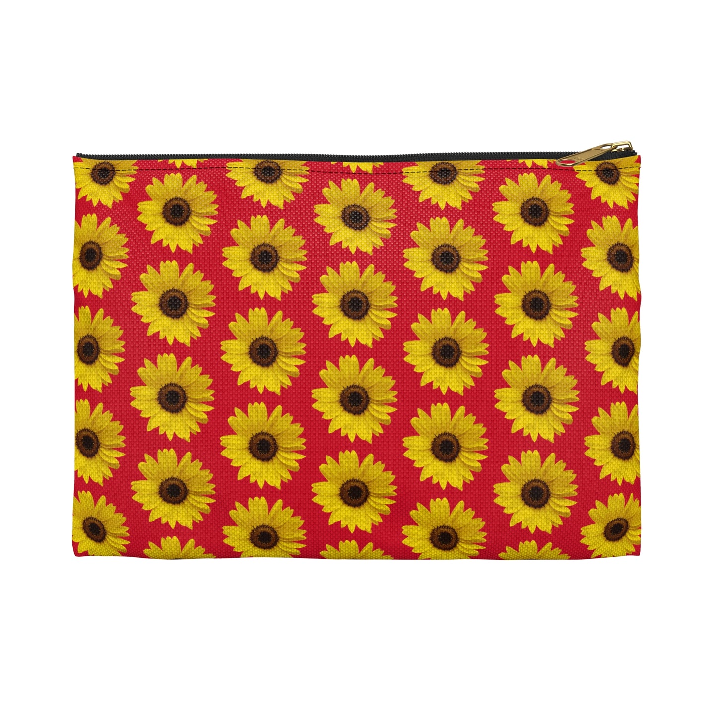 Sunflower Red Accessory Pouch