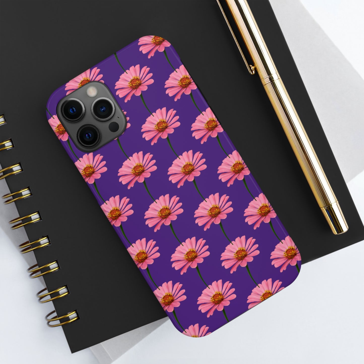 Pink Zinnia Purple Tough Phone Case