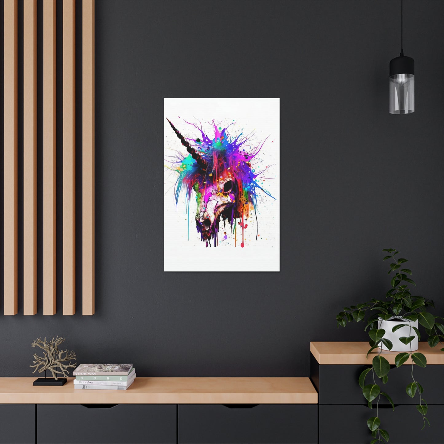 Unicorn Skull - Canvas Wall Art