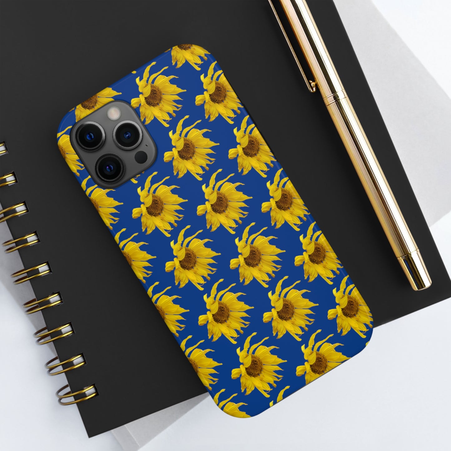 Fall Sunflower Blue Tough Phone Case