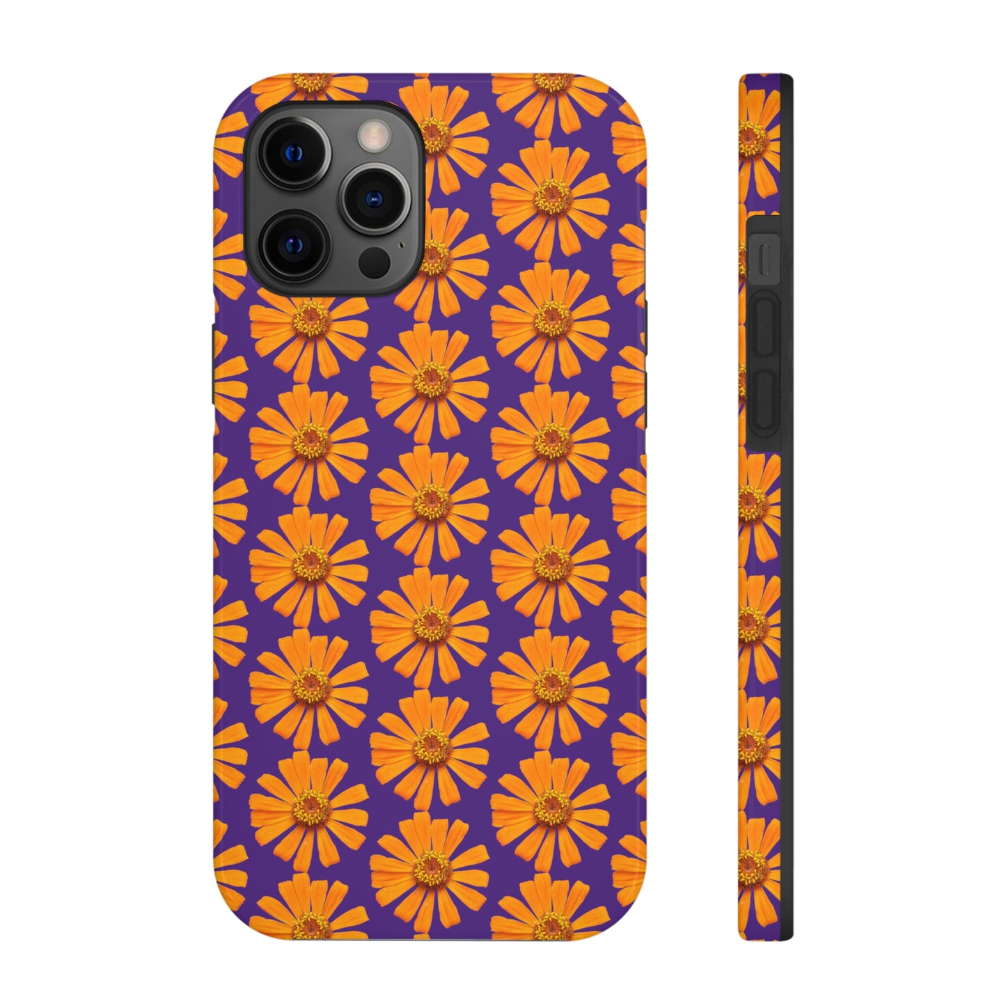 Orange Zinnia Purple Tough Phone Case