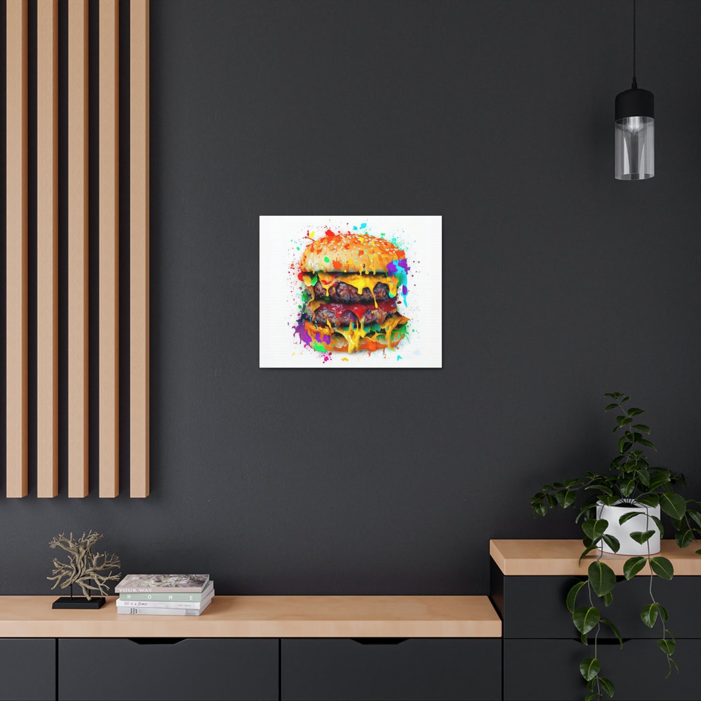 Double Cheese Burger  - Canvas Wall Art