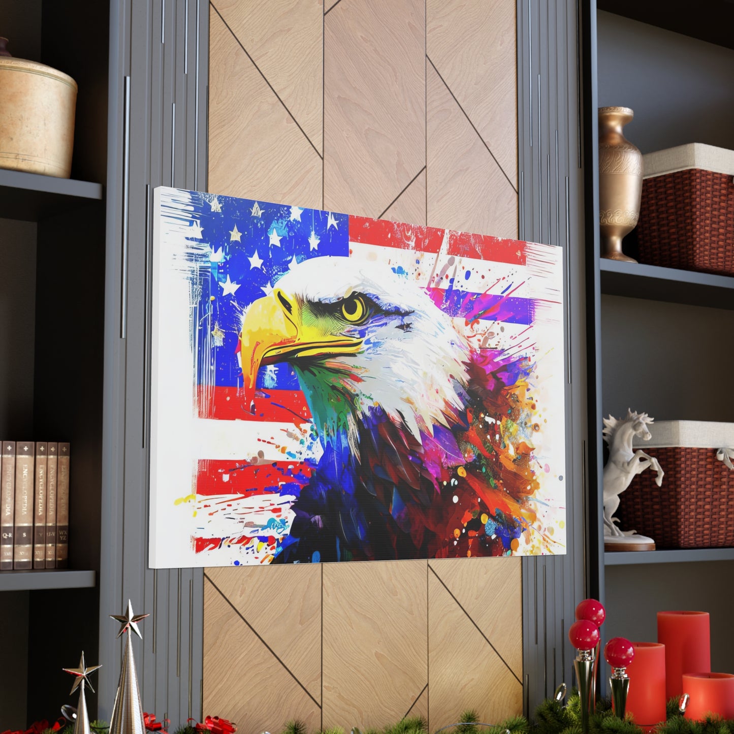 American Eagle Flag  - Canvas Wall Art