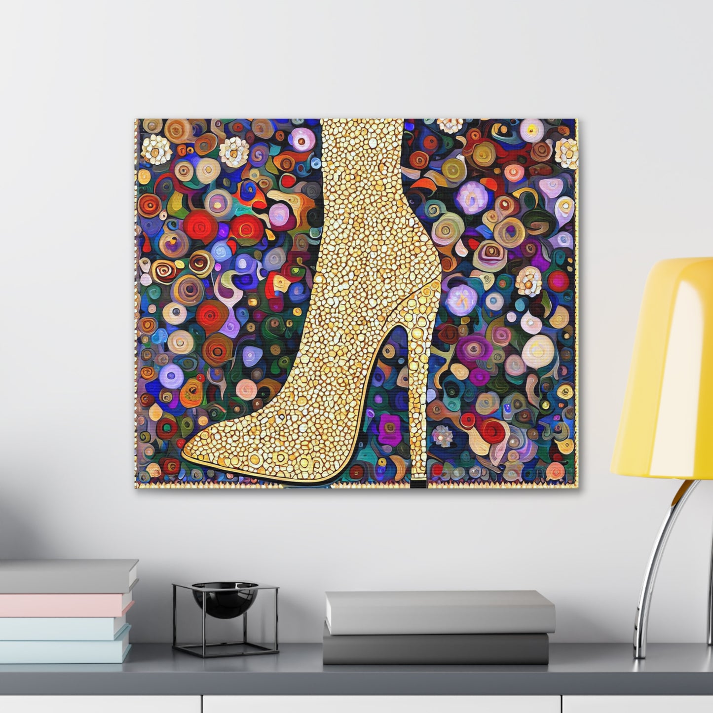 Gold Shoe  - Canvas Wall Art