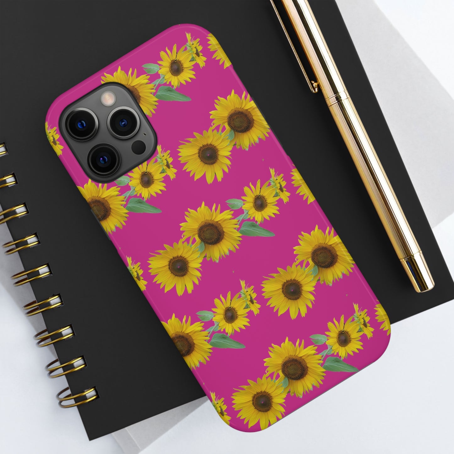 Sunflower Cluster Pink Tough Phone Case