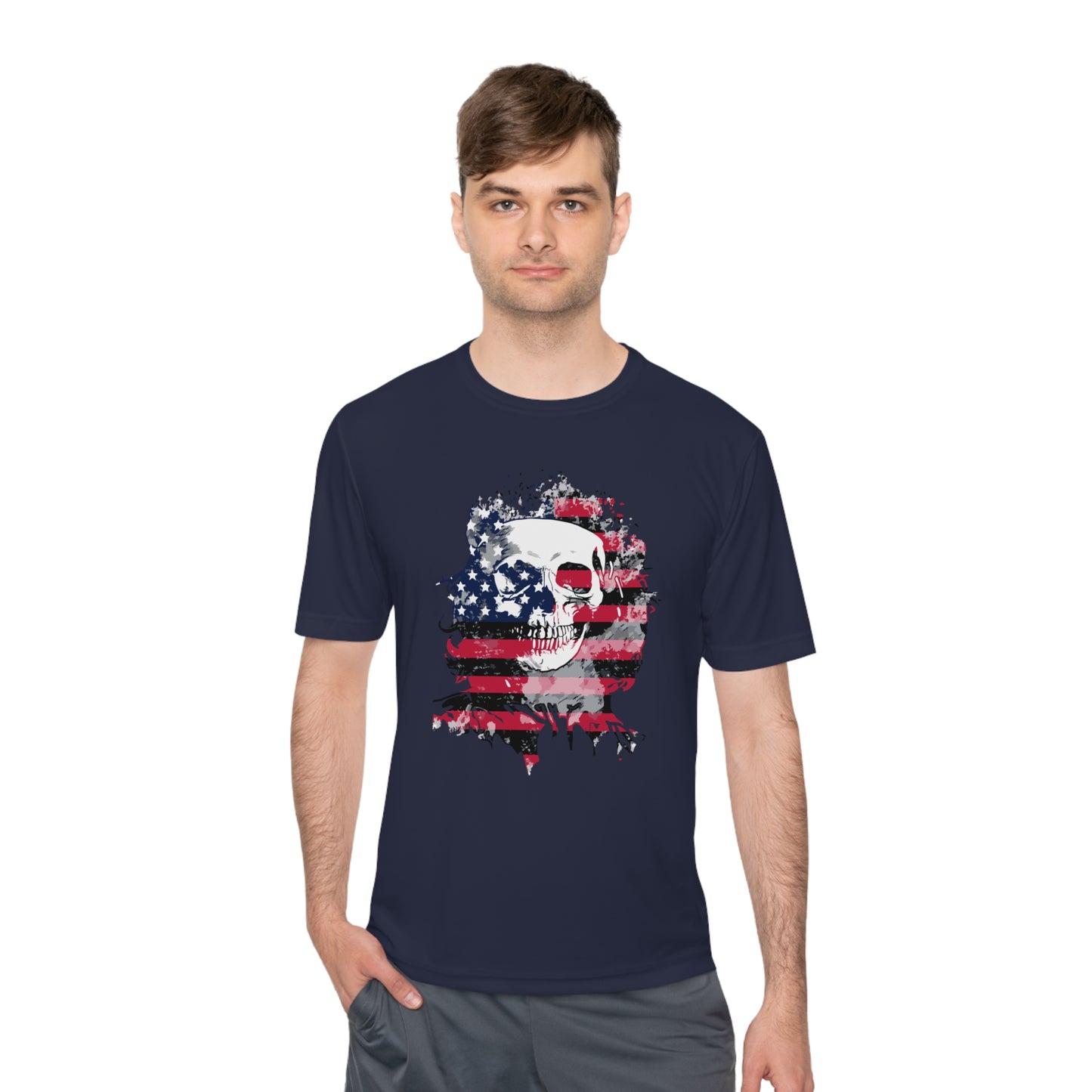 Skull and Flag Unisex Moisture Wicking Tee