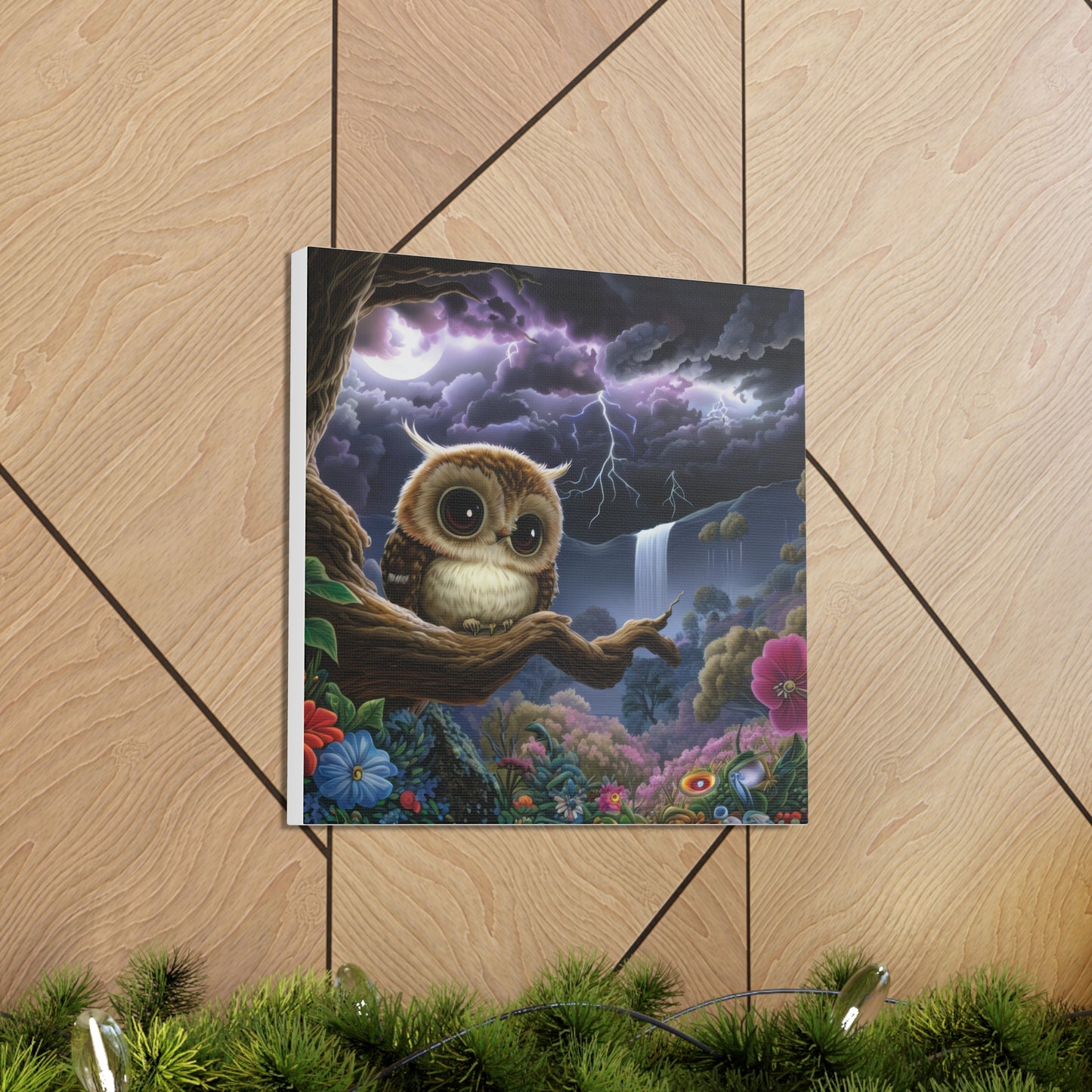 Rhode Island Owl - Canvas Wall Art