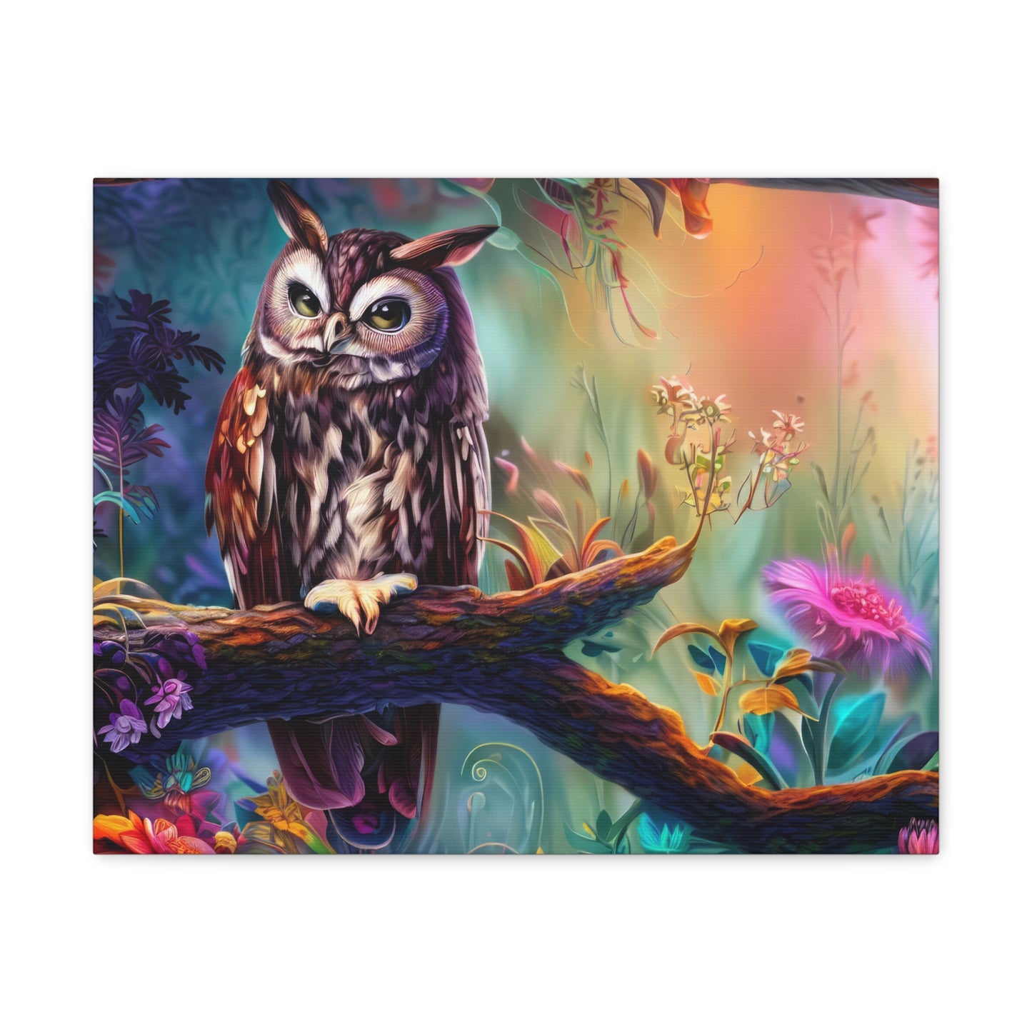 North Dakota Owl - Canvas Wall Art