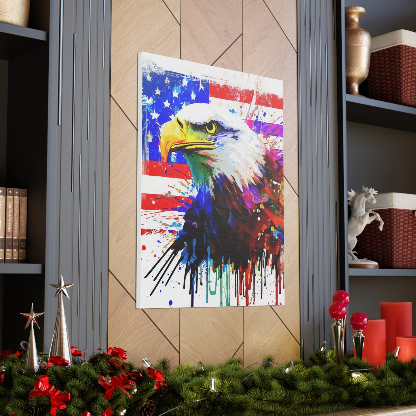 American Eagle Flag  - Canvas Wall Art