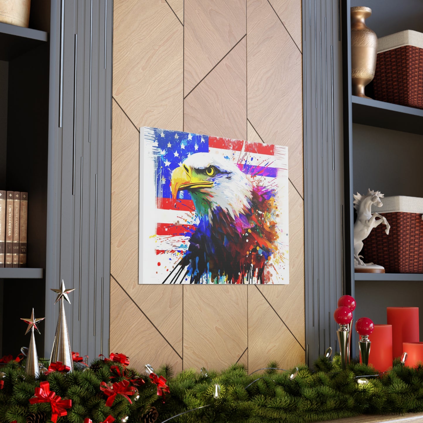 American Eagle Flag  - Canvas Wall Art