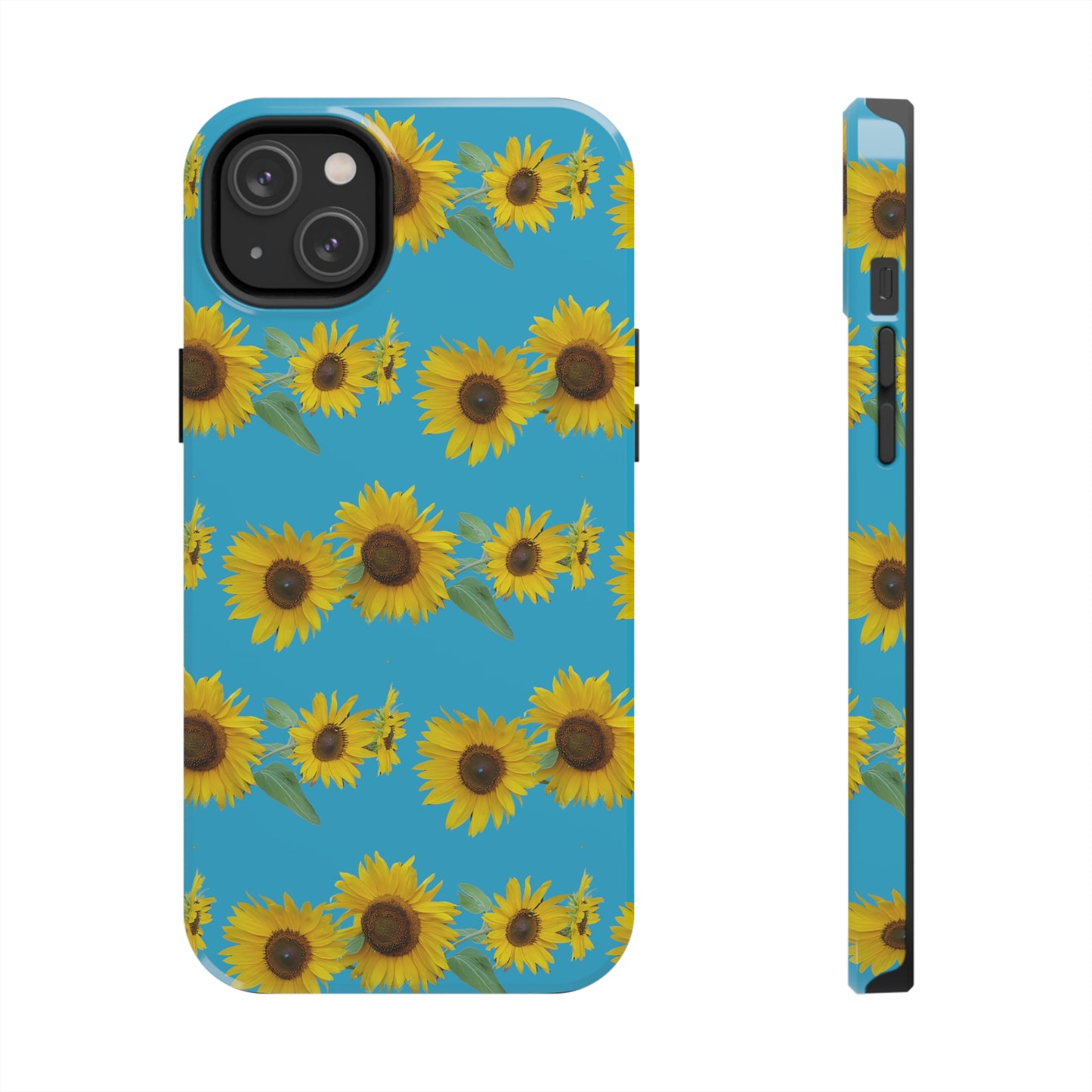 Sunflower Cluster Turquoise Tough Phone Case