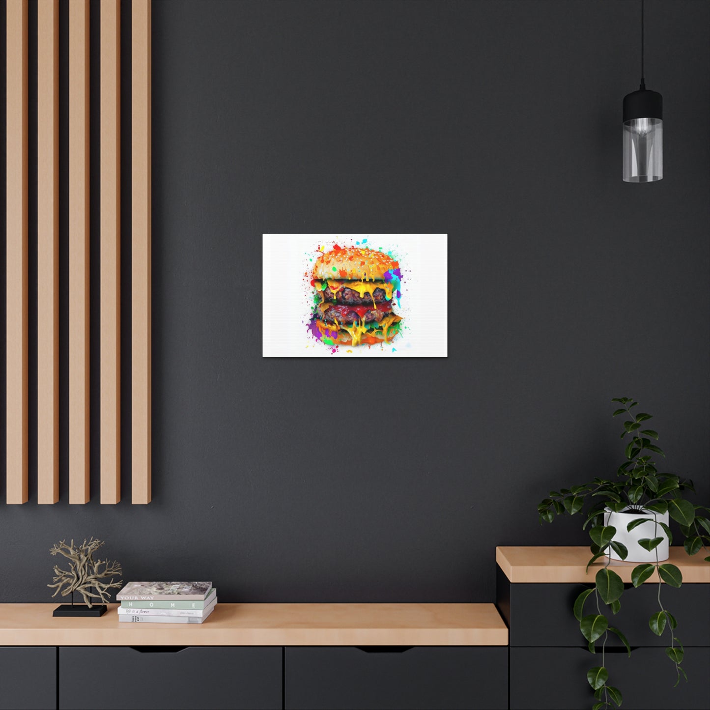 Double Cheese Burger  - Canvas Wall Art