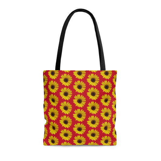 Sunflower Red Tote Bag