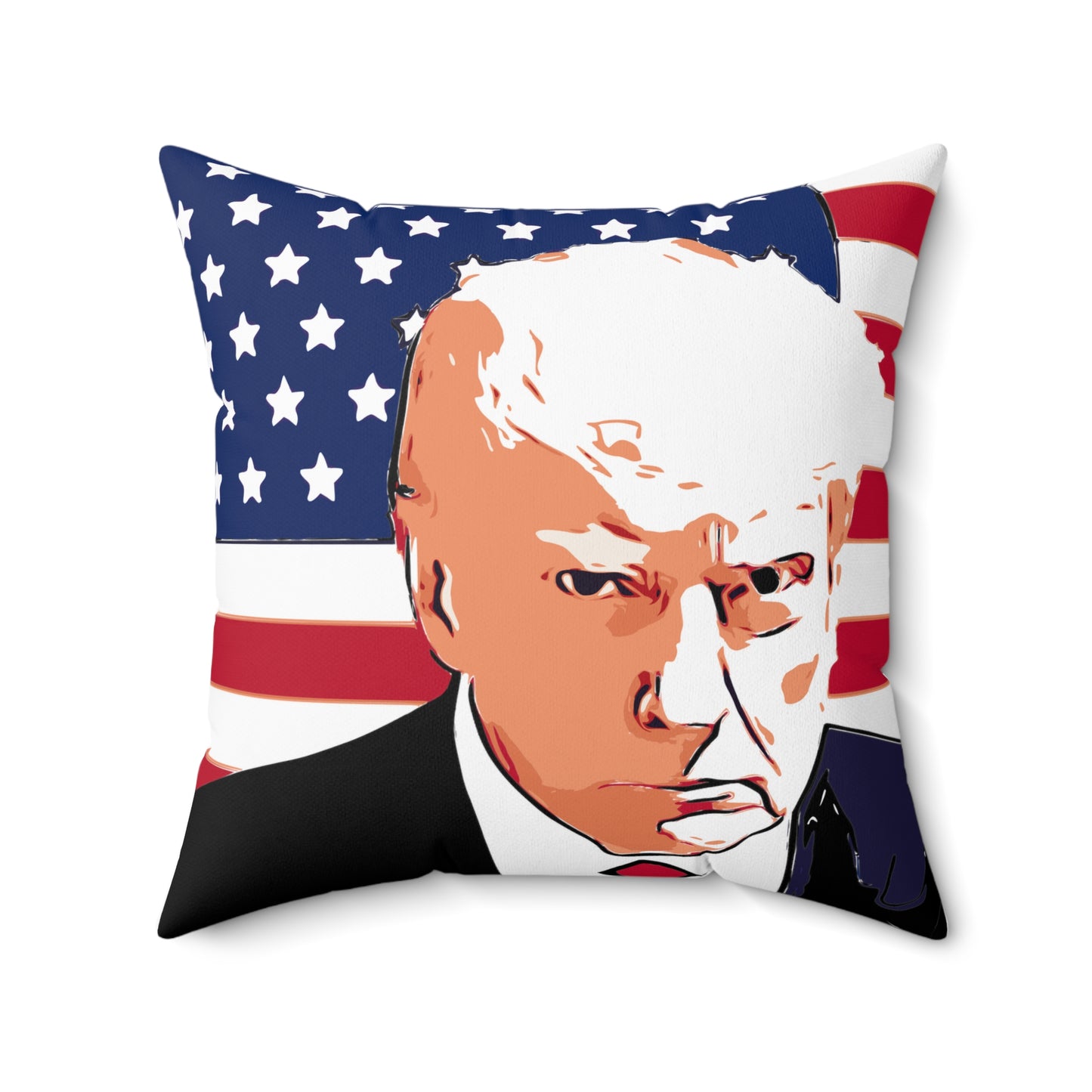 Trump Mug Shot Square Pillow