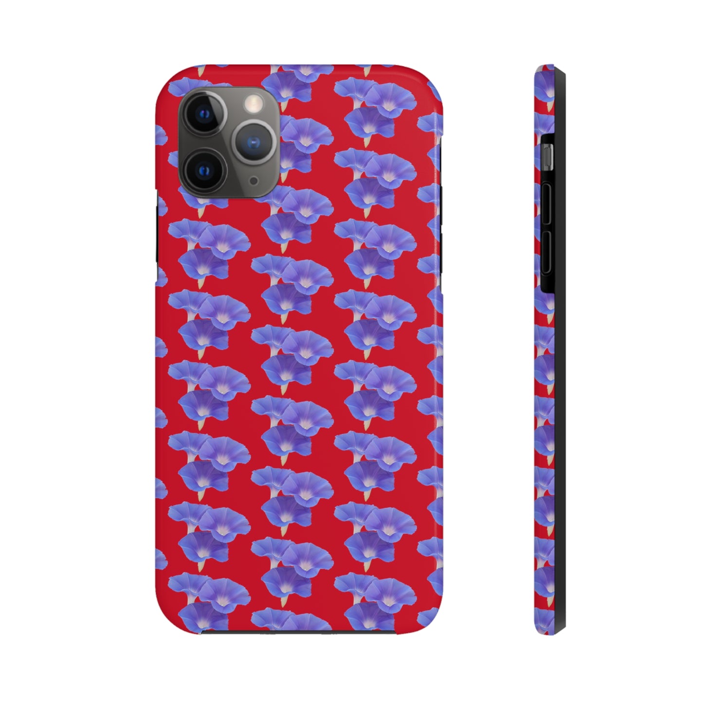 Purple Morning Glory Red Tough Phone Case