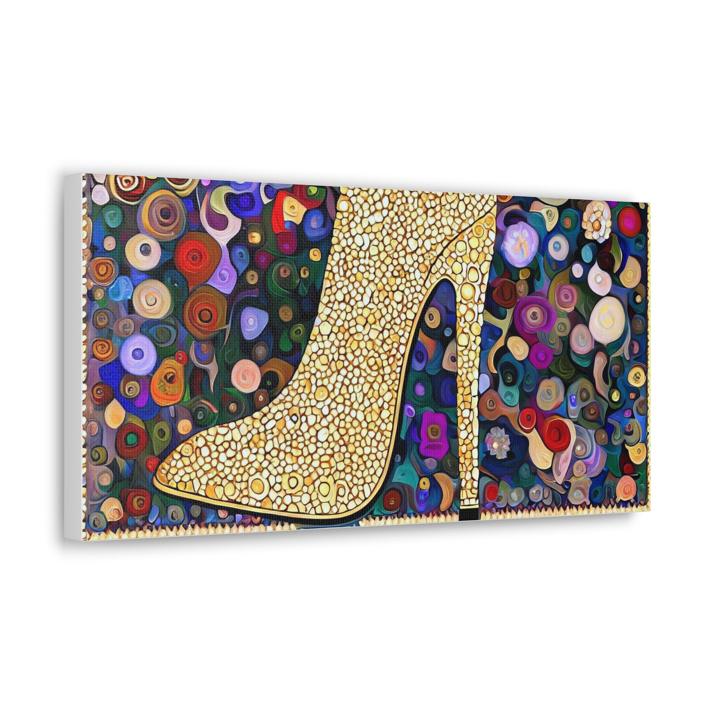 Gold Shoe  - Canvas Wall Art