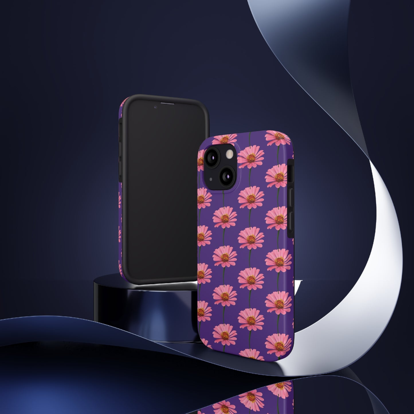 Pink Zinnia Purple Tough Phone Case