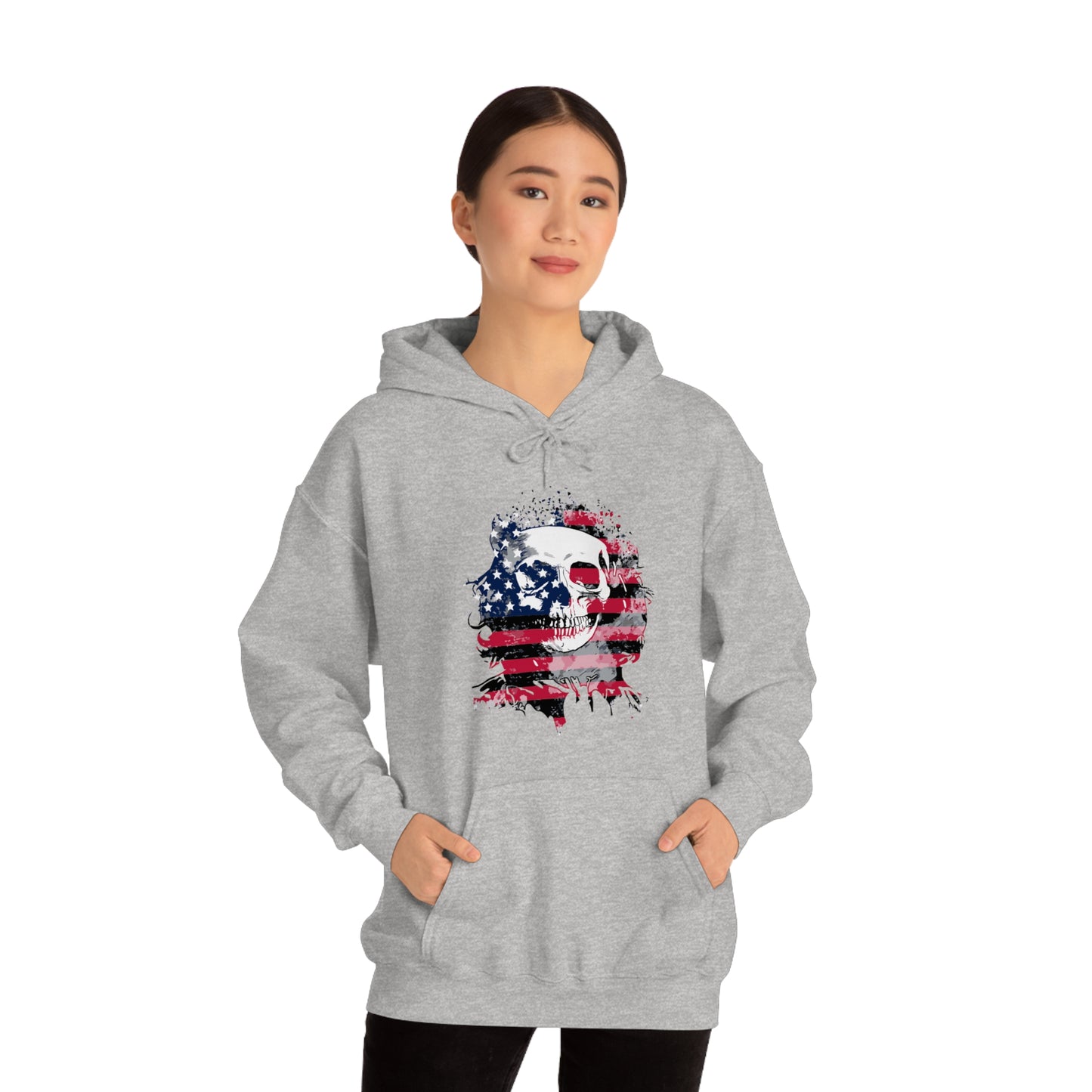 Skull and Flag Unisex Heavy Blend™ Hooded Sweatshirt