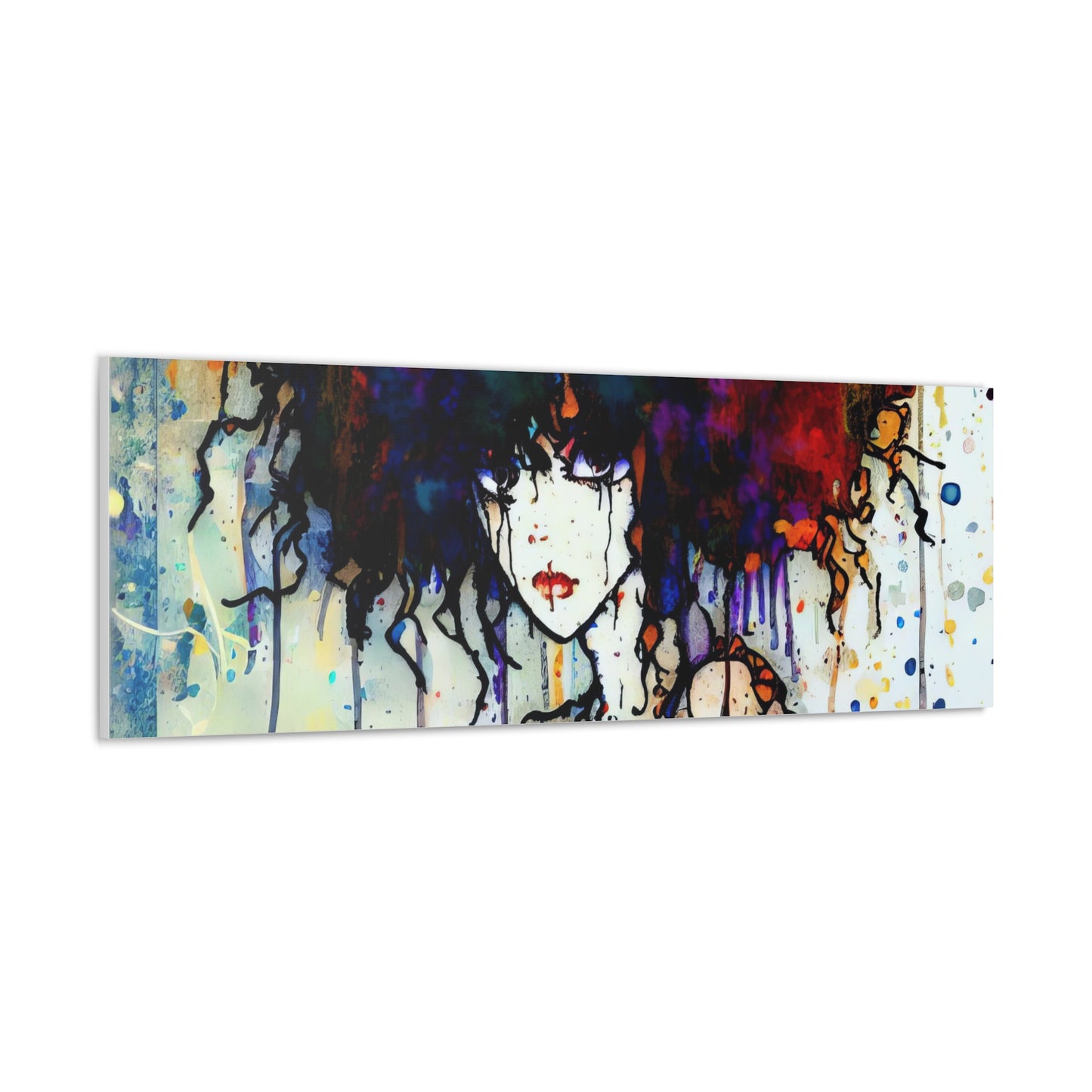 Girl with Big Hair  - Canvas Wall Art