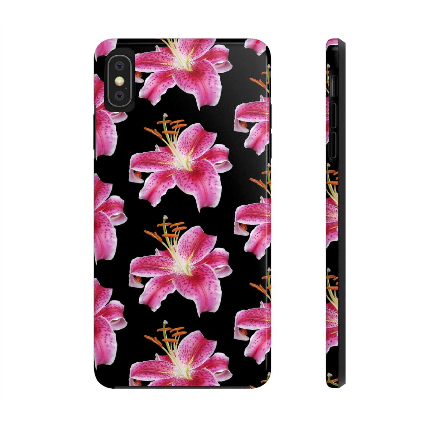 Stargazer Lily Black Tough Phone Case