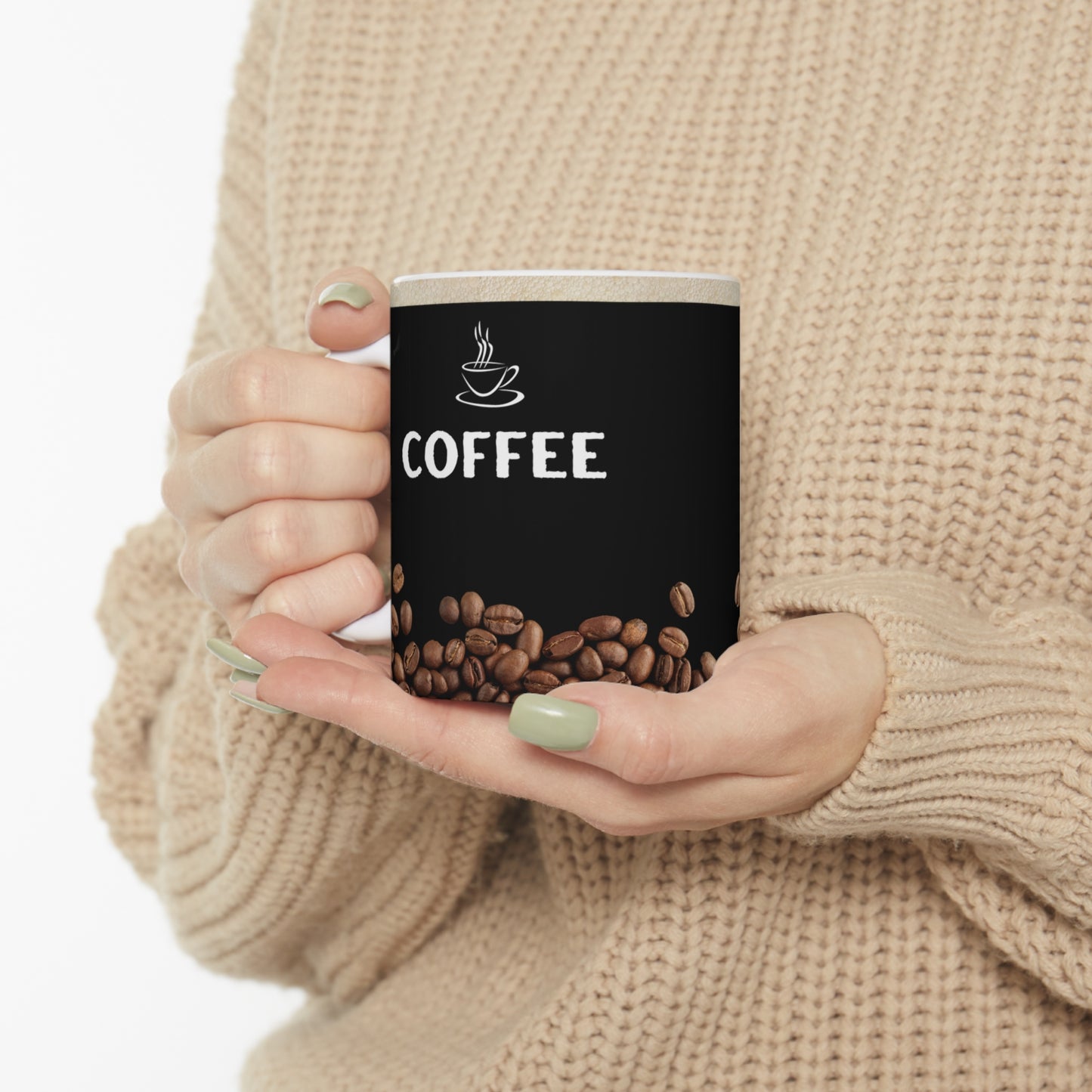 Black Coffee Mug 11oz - Plain