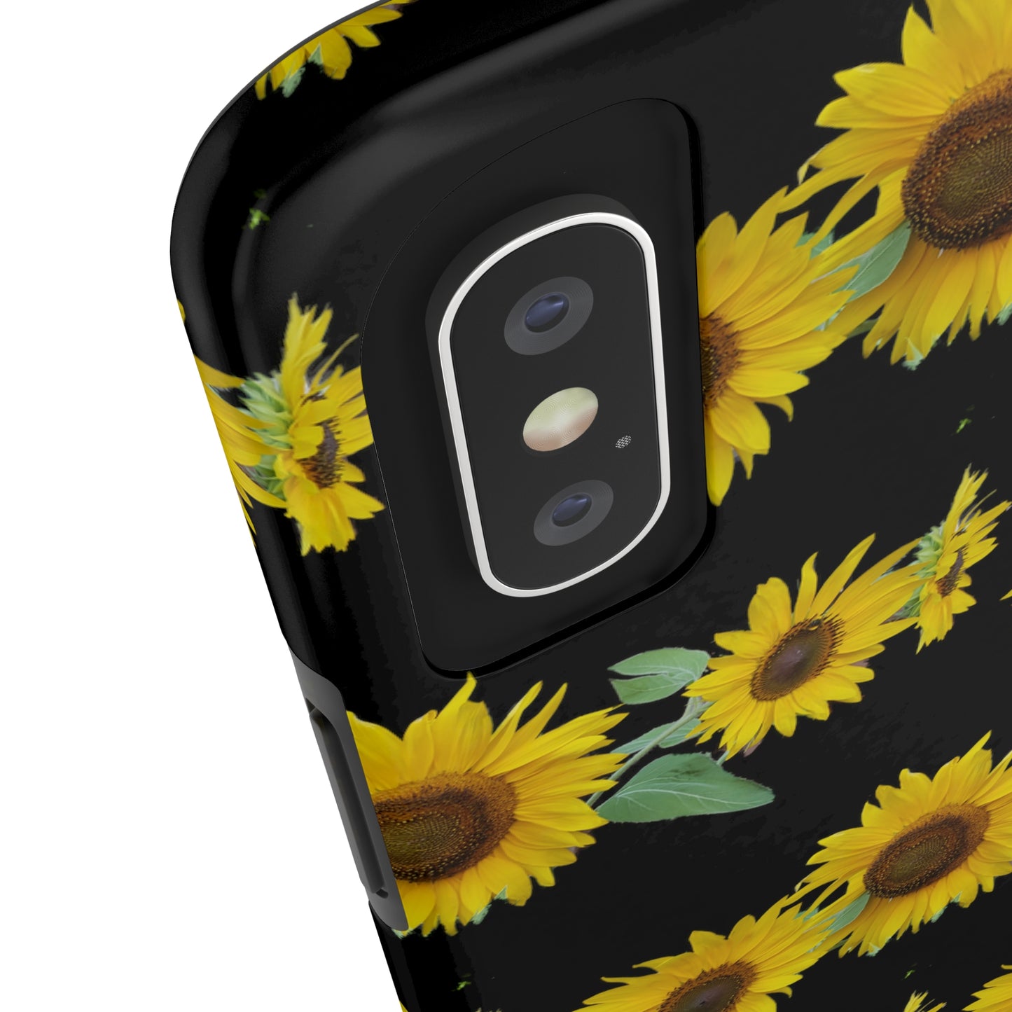 Sunflower Cluster Black Tough Phone Case