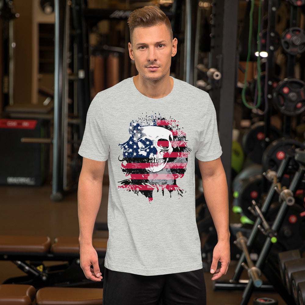 Skull and Flag Unisex t-shirt