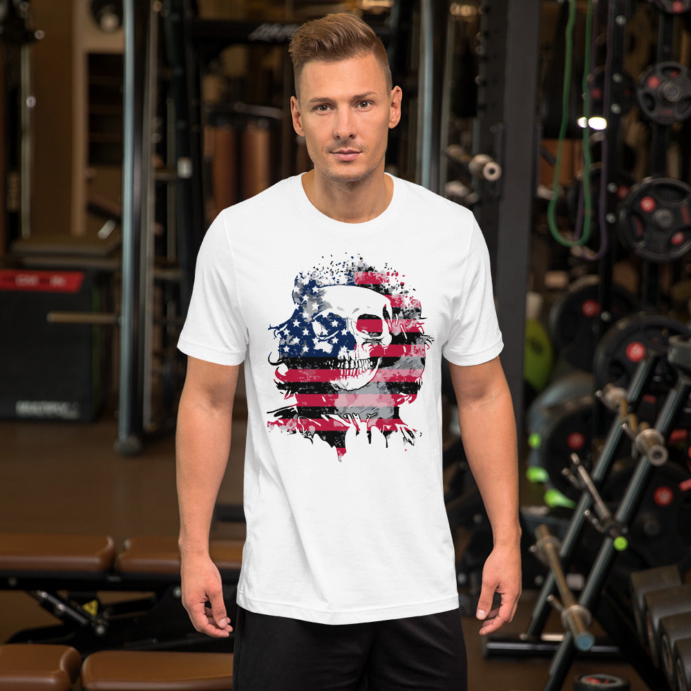 Skull and Flag Unisex t-shirt